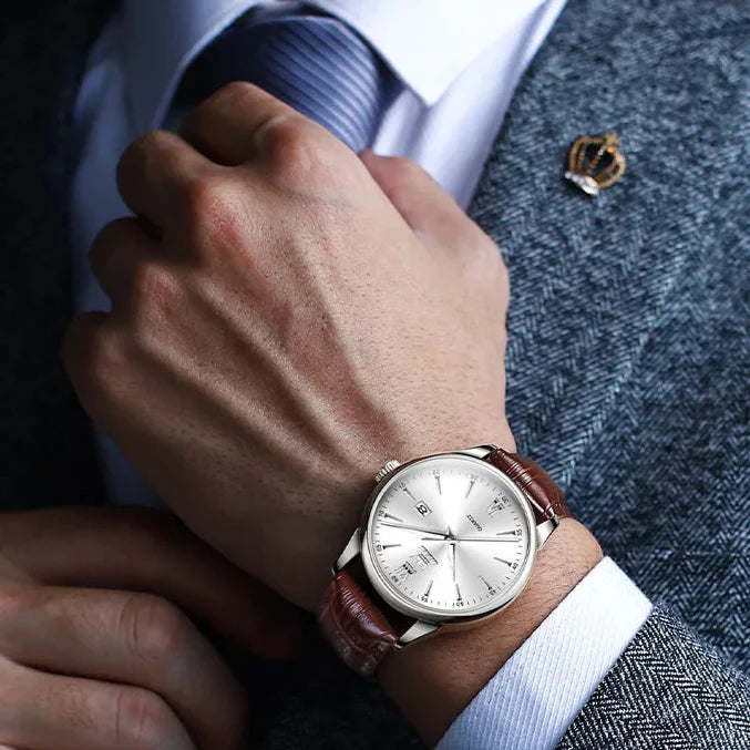 Relógio Masculino com Pulseira de Couro Luigi Dellon