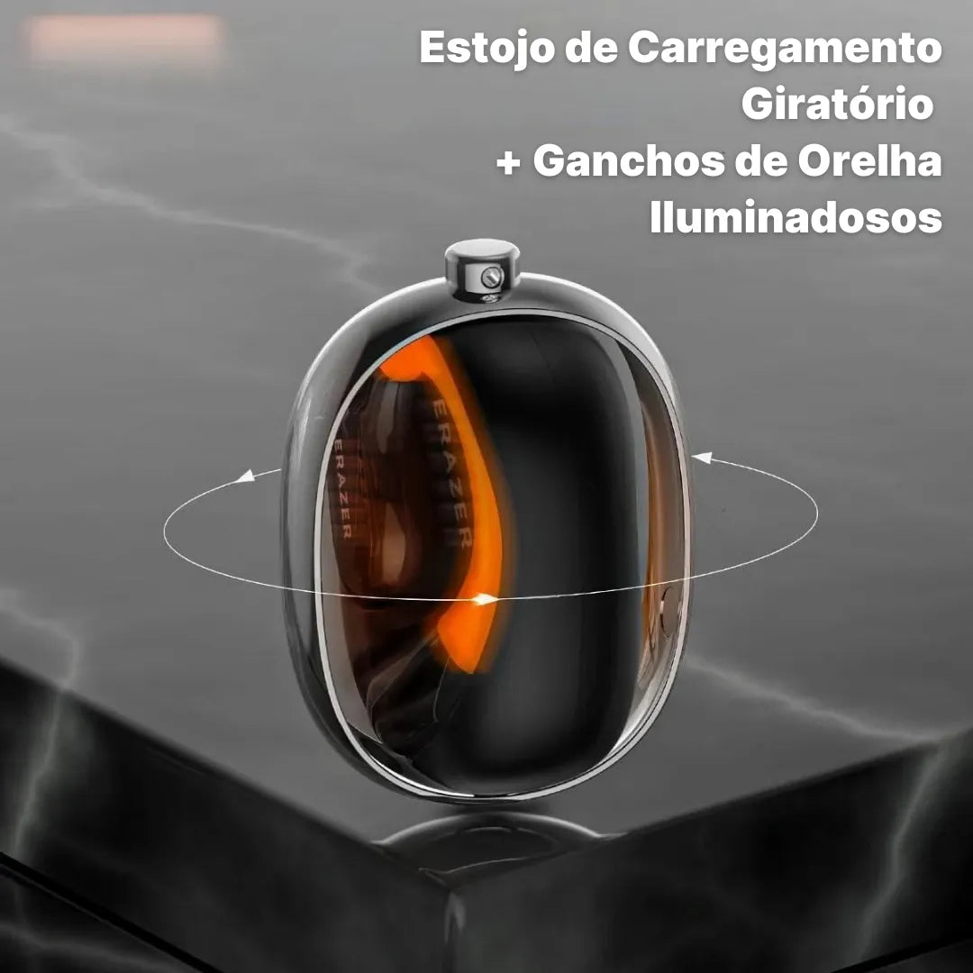 Fone Tradutor Bluetooth Erazer Tradução em Tempo Real, Open-Ear