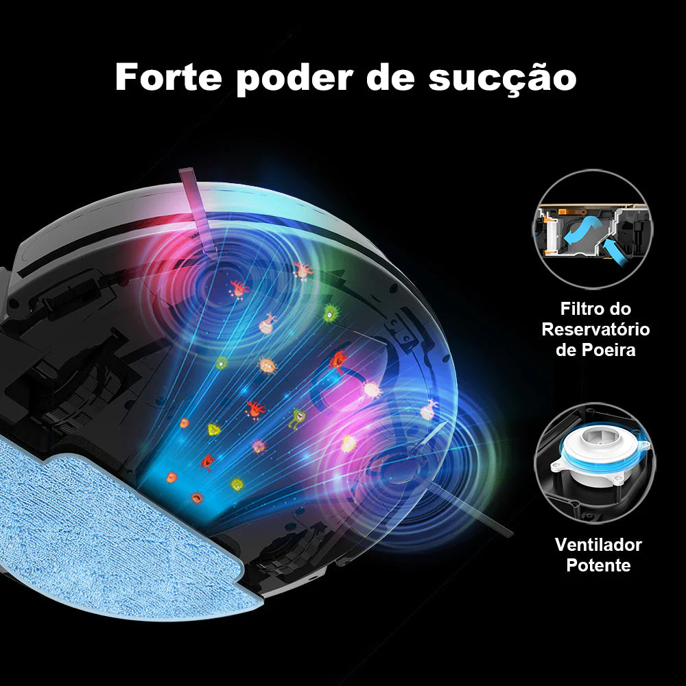 Robô Aspirador L200 - Aspira e Passa Pano Simultaneamente Bivolt