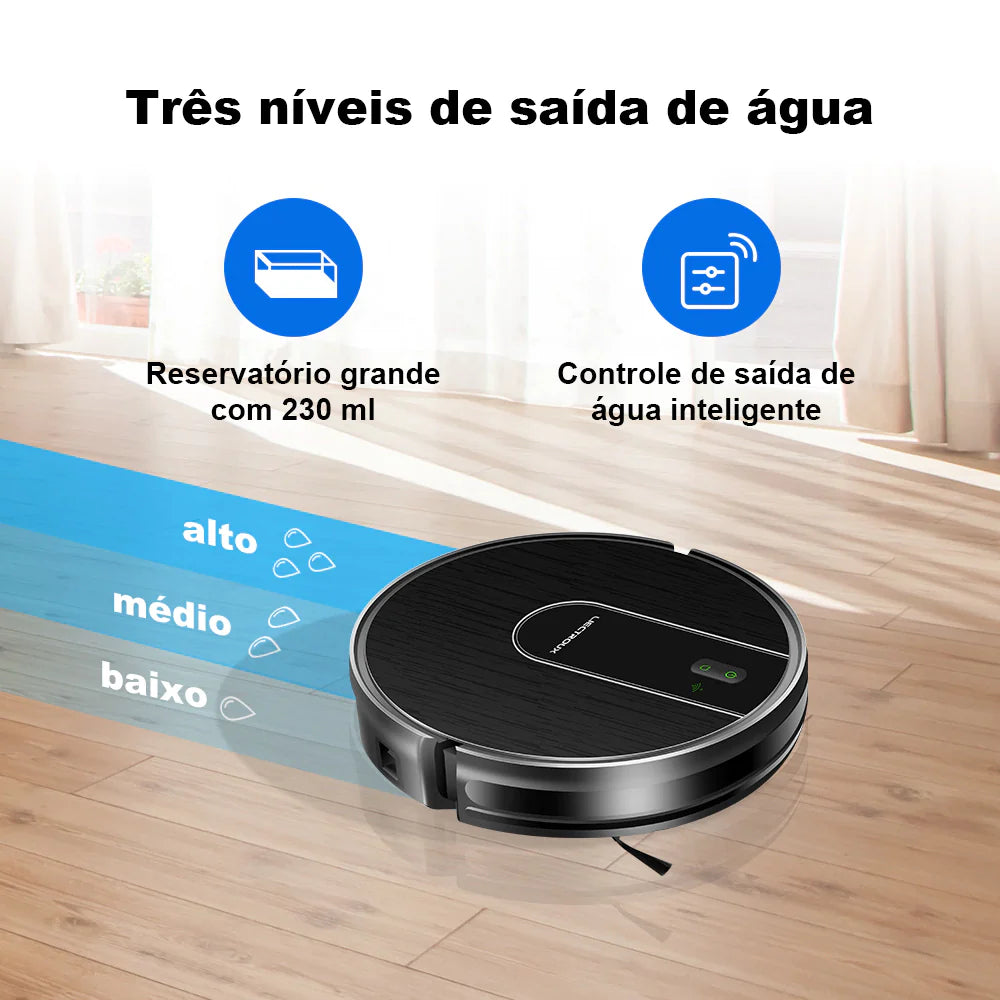Robô Aspirador L200 - Aspira e Passa Pano Simultaneamente Bivolt