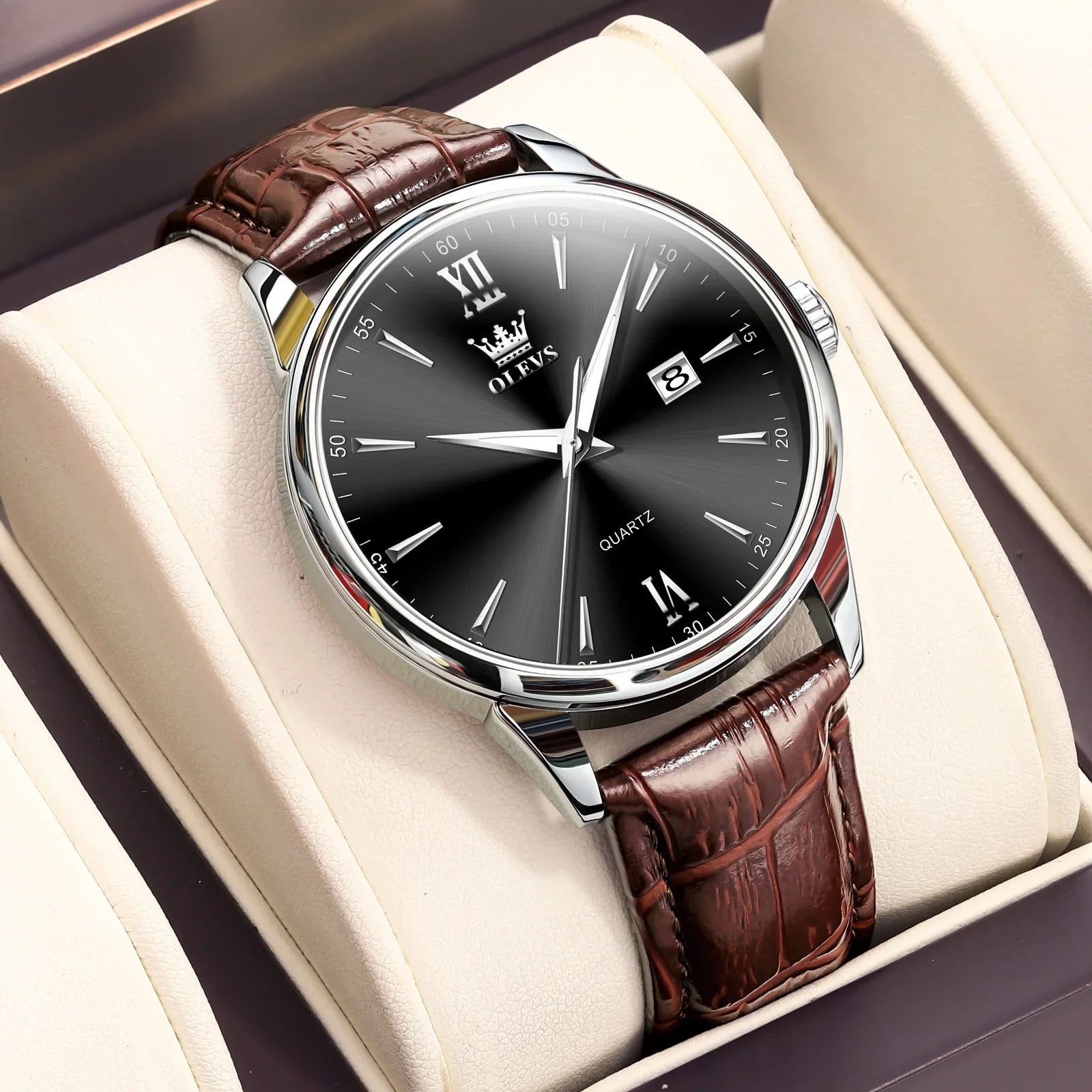 Relógio Masculino com Pulseira de Couro Luigi Dellon