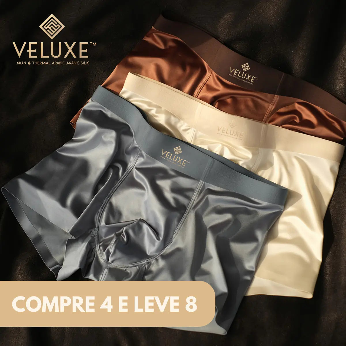 Compre 4 Leve 8 | Veluxe™ - Cueca de Seda Árabe