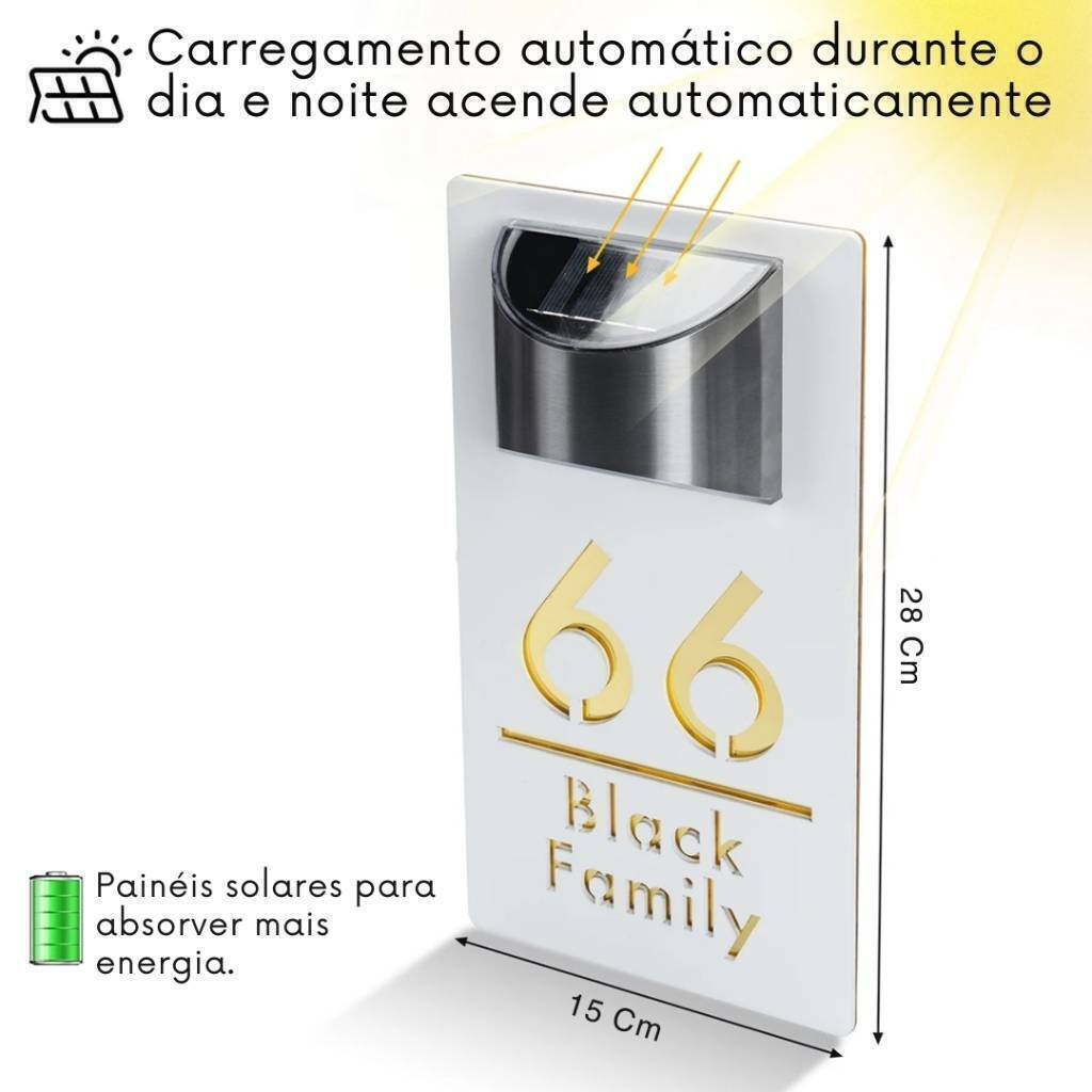 Placa Residencial e comercial personalizada com energia Solar!