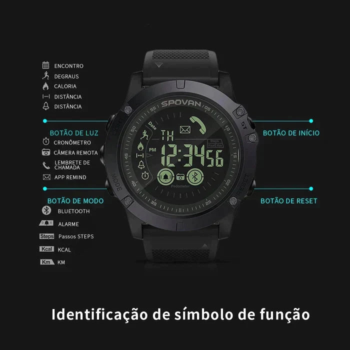 Relógio SmartWatch Militar Masculino T-Watch + Frete Grátis Apenas Hoje 🔥 - FREEDROP
