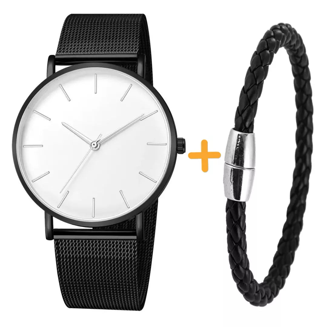 (Compre 1 Leve 2) Relógio Mônaco + Bracelete de Brinde