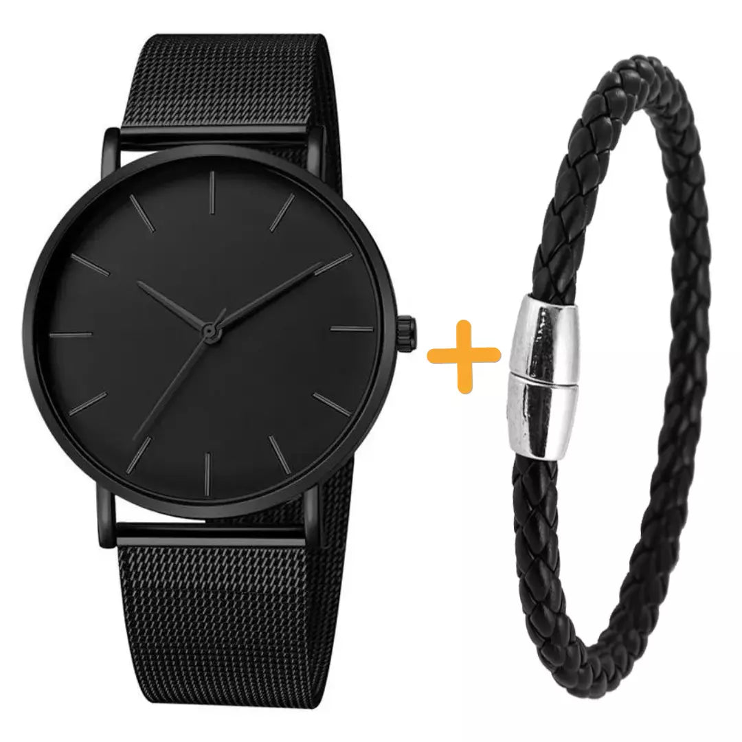 (Compre 1 Leve 2) Relógio Mônaco + Bracelete de Brinde