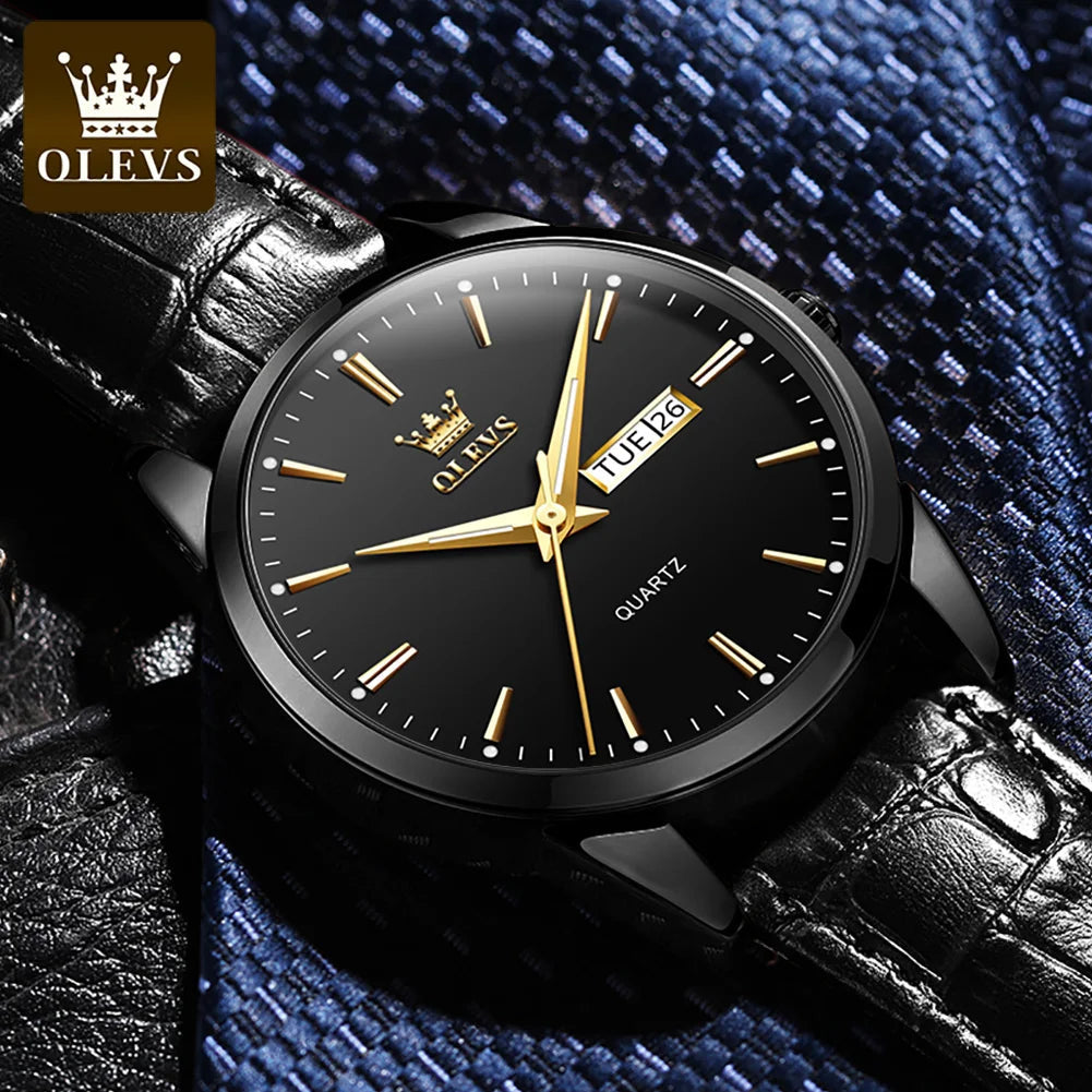 Relógio Masculino com Pulseira de Couro Yvar