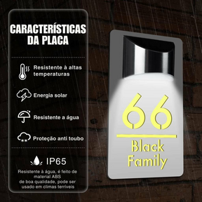 Placa Residencial e comercial personalizada com energia Solar!