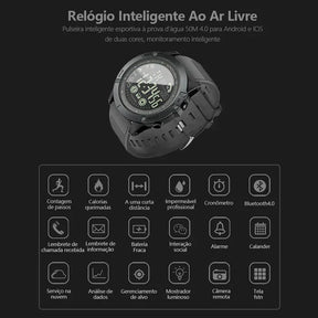Relógio SmartWatch Militar Masculino T-Watch + Frete Grátis Apenas Hoje 🔥 - FREEDROP